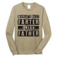 FatherS Day Retro Dad WorldS Best Farter I Mean Father Long Sleeve Shirt