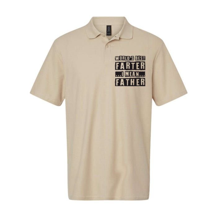 FatherS Day Retro Dad WorldS Best Farter I Mean Father Softstyle Adult Sport Polo