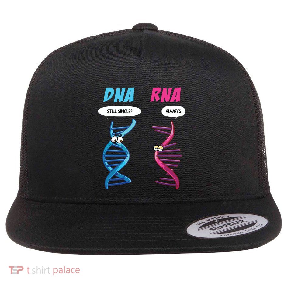 Funny Dna Rna Design Women Biology Genetics Biologist Flat Bill Trucker Hat