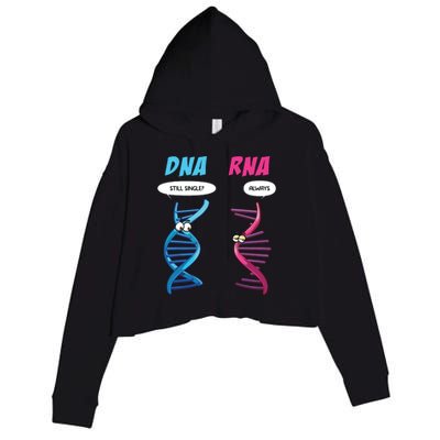 Funny Dna Rna Design Women Biology Genetics Biologist Crop Fleece Hoodie