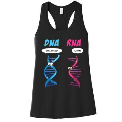 Funny Dna Rna Design Women Biology Genetics Biologist Women's Racerback Tank