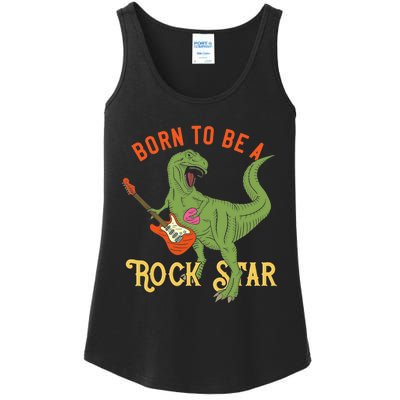 Funny Dinosaur Rex Rockstar Perfect Trex Gift Ladies Essential Tank