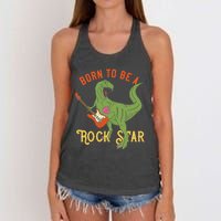 Funny Dinosaur Rex Rockstar Perfect Trex Gift Women's Knotted Racerback Tank