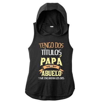 Fathers Day Retired Granddad And Dad Cool Grandpa Gift Ladies PosiCharge Tri-Blend Wicking Draft Hoodie Tank