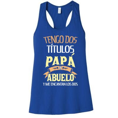 Fathers Day Retired Granddad And Dad Cool Grandpa Gift Women's Racerback Tank