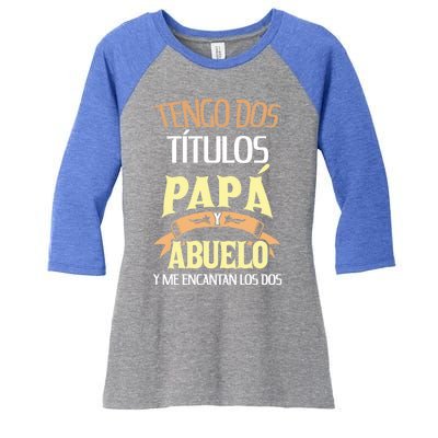 Fathers Day Retired Granddad And Dad Cool Grandpa Gift Women's Tri-Blend 3/4-Sleeve Raglan Shirt