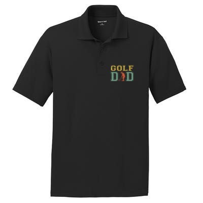 Father's Day Retro Golf Dad For Golf Lovers Active Gift For Dad PosiCharge RacerMesh Polo