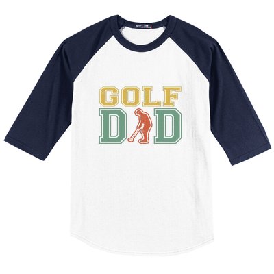 Father's Day Retro Golf Dad For Golf Lovers Active Gift For Dad Baseball Sleeve Shirt