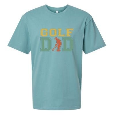 Father's Day Retro Golf Dad For Golf Lovers Active Gift For Dad Sueded Cloud Jersey T-Shirt