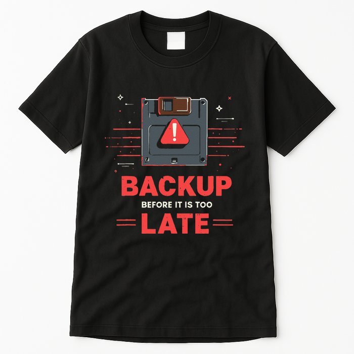 Floppy Disk Retro Tech Nostalgia Old School Computing Humor Tall T-Shirt