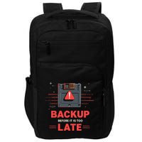 Floppy Disk Retro Tech Nostalgia Old School Computing Humor Impact Tech Backpack