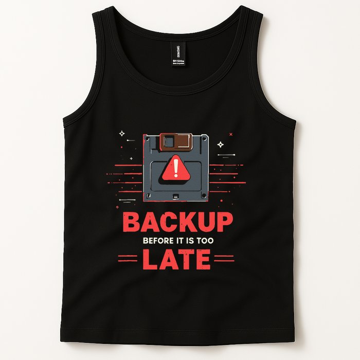 Floppy Disk Retro Tech Nostalgia Old School Computing Humor Tank Top