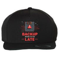 Floppy Disk Retro Tech Nostalgia Old School Computing Humor Wool Snapback Cap