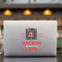 Floppy Disk Retro Tech Nostalgia Old School Computing Humor Permanent Decal Sticker