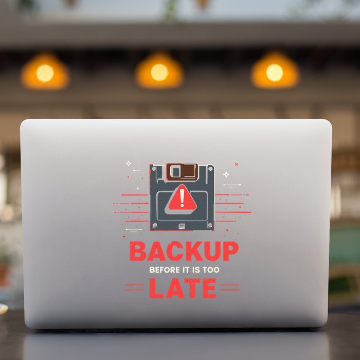 Floppy Disk Retro Tech Nostalgia Old School Computing Humor Permanent Decal Sticker