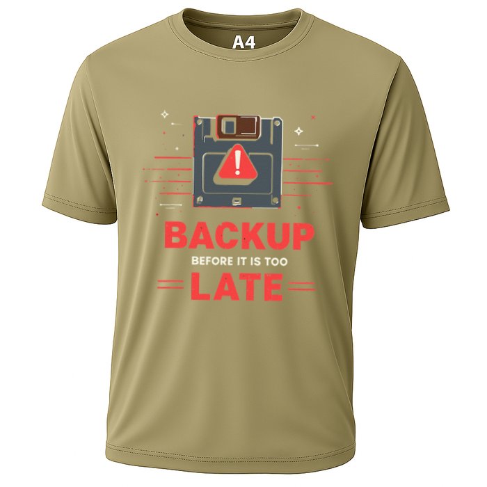 Floppy Disk Retro Tech Nostalgia Old School Computing Humor Cooling Performance Crew T-Shirt