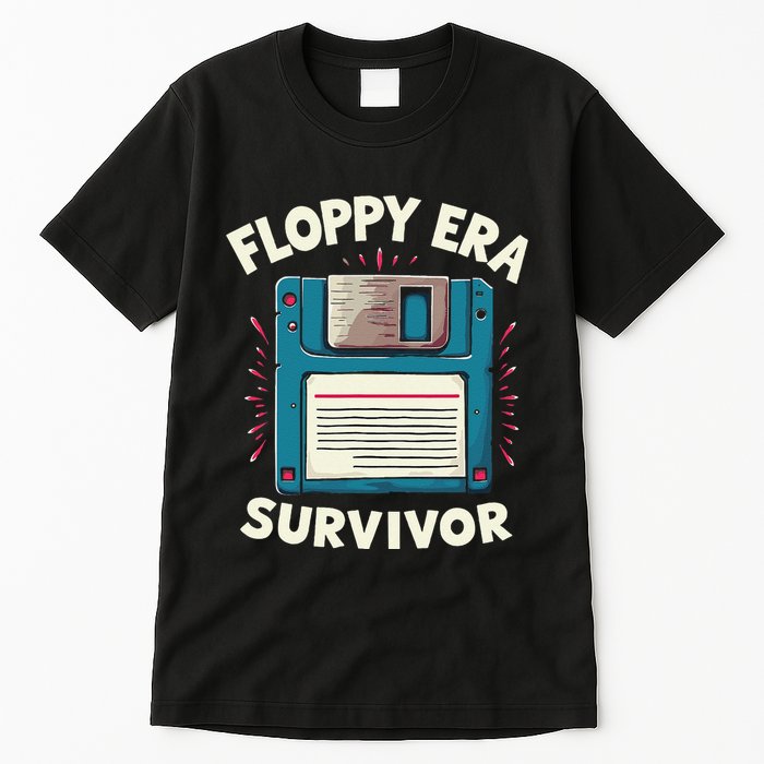 Floppy Disk Retro Tech Nostalgia Old School Computing Humor Tall T-Shirt