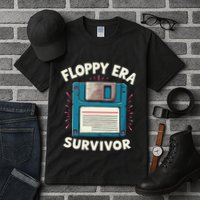 Floppy Disk Retro Tech Nostalgia Old School Computing Humor Tall T-Shirt