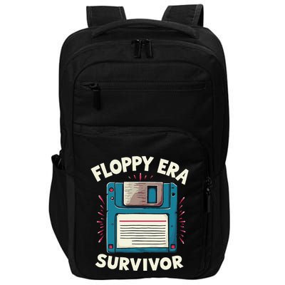 Floppy Disk Retro Tech Nostalgia Old School Computing Humor Impact Tech Backpack