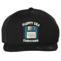 Floppy Disk Retro Tech Nostalgia Old School Computing Humor Wool Snapback Cap