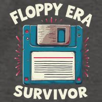 Floppy Disk Retro Tech Nostalgia Old School Computing Humor Vector Backpack