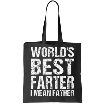 Fathers Day Retro Dad Worlds Best Farter I Mean Father Tote Bag