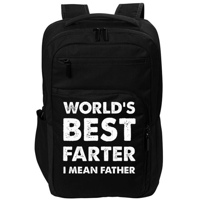 Father's Day Retro Dad World's Best Farter I Mean Father Impact Tech Backpack