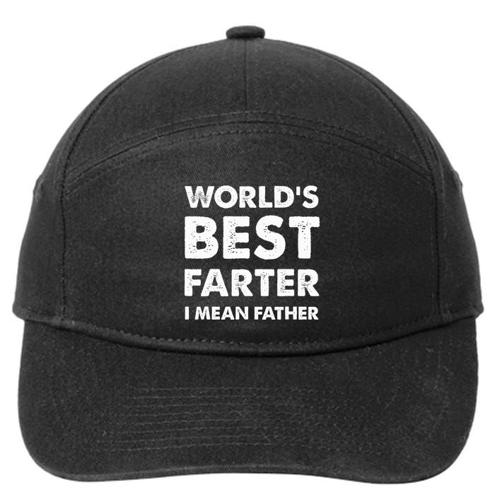 Father's Day Retro Dad World's Best Farter I Mean Father 7-Panel Snapback Hat