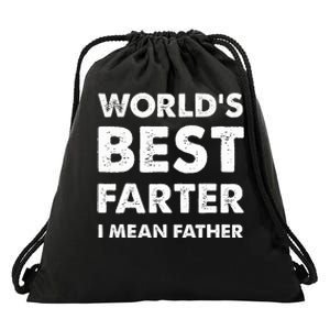 Father's Day Retro Dad World's Best Farter I Mean Father Drawstring Bag