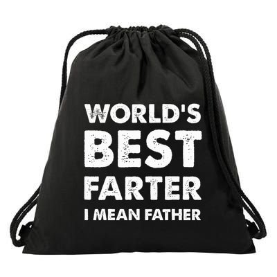Father's Day Retro Dad World's Best Farter I Mean Father Drawstring Bag
