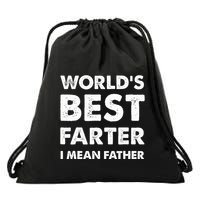 Father's Day Retro Dad World's Best Farter I Mean Father Drawstring Bag
