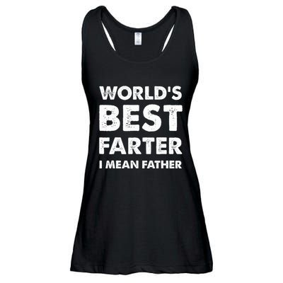 Father's Day Retro Dad World's Best Farter I Mean Father Ladies Essential Flowy Tank