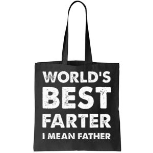 Father's Day Retro Dad World's Best Farter I Mean Father Tote Bag