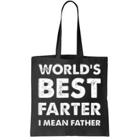 Father's Day Retro Dad World's Best Farter I Mean Father Tote Bag