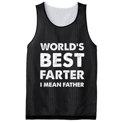Father's Day Retro Dad World's Best Farter I Mean Father Mesh Reversible Basketball Jersey Tank