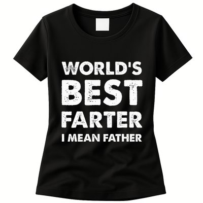 Father's Day Retro Dad World's Best Farter I Mean Father Womens T-Shirt