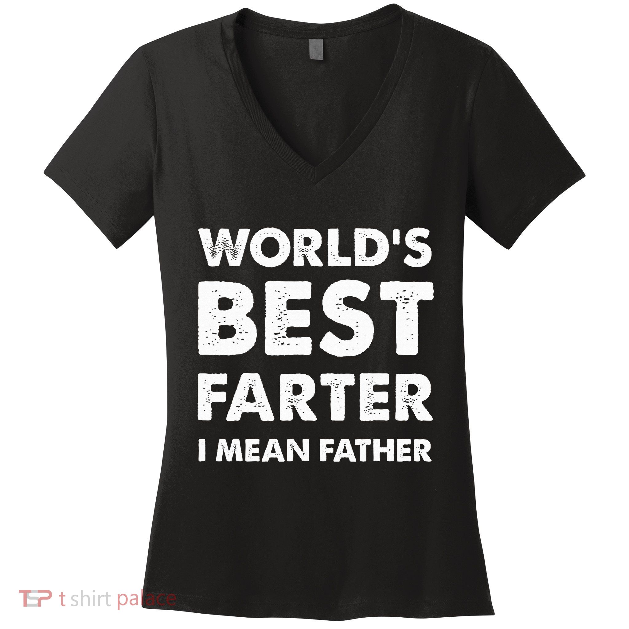 Father's Day Retro Dad World's Best Farter I Mean Father Women's V-Neck T-Shirt