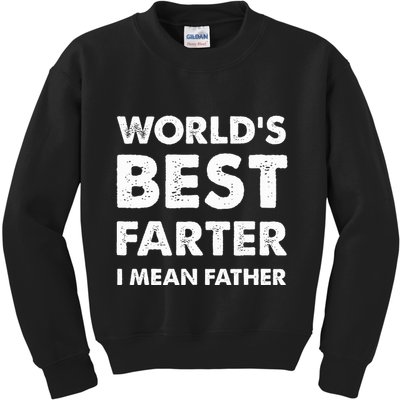 Father's Day Retro Dad World's Best Farter I Mean Father Kids Sweatshirt