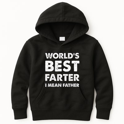 Father's Day Retro Dad World's Best Farter I Mean Father Kids Hoodie