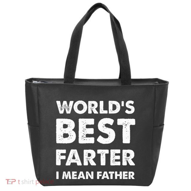 Father's Day Retro Dad World's Best Farter I Mean Father Zip Tote Bag