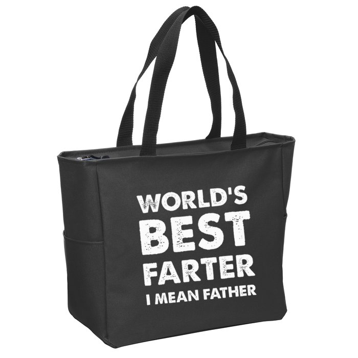 Father's Day Retro Dad World's Best Farter I Mean Father Zip Tote Bag