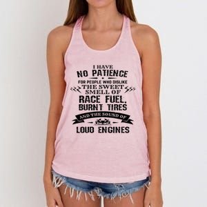 Funny Drag Racing Gift For Mechanics And Car Enthusiasts Women's Knotted Racerback Tank