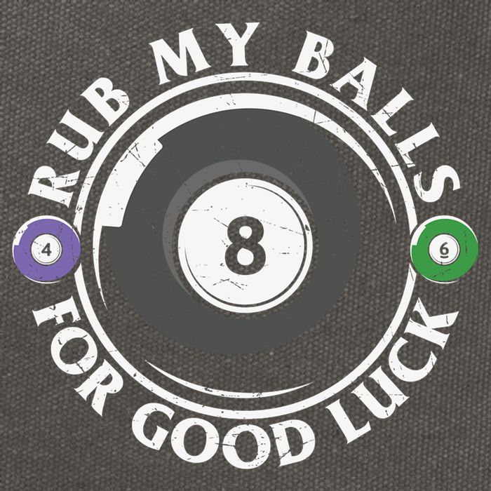 Father's Day Billiards Dad Rub My Ball For Good Luck Gift For Dad Cotton Canvas Backpack