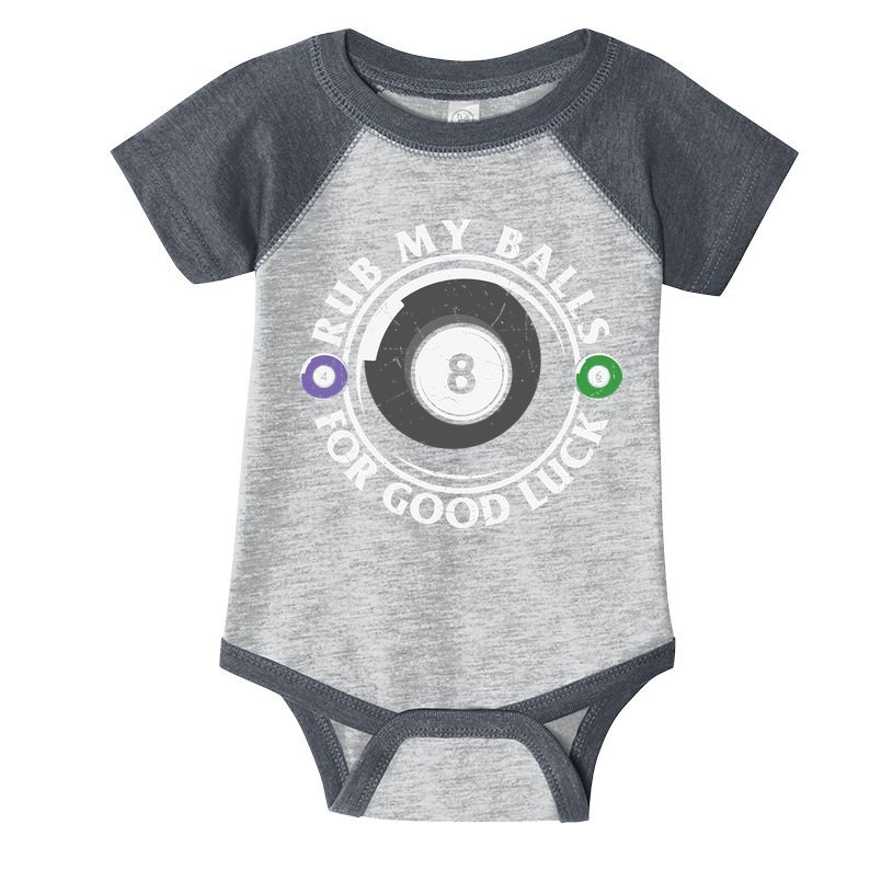 Father's Day Billiards Dad Rub My Ball For Good Luck Gift For Dad Infant Baby Jersey Bodysuit