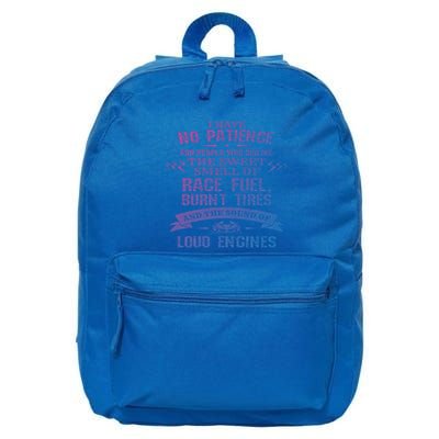 Funny Drag Racing Gift For Mechanics And Car Enthusiasts 16 in Basic Backpack