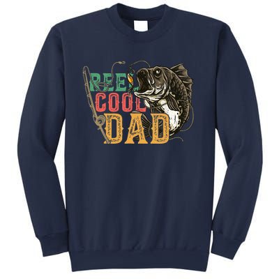 Fathers Day Reel Cool Dad Fishing Lover Fisherman Daddy Papa Sweatshirt