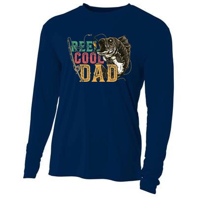 Fathers Day Reel Cool Dad Fishing Lover Fisherman Daddy Papa Cooling Performance Long Sleeve Crew