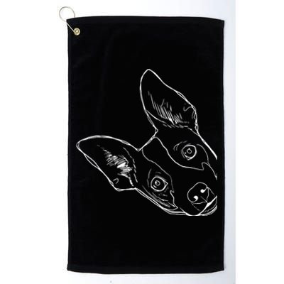 Funny Dog Rat Terrier Platinum Collection Golf Towel