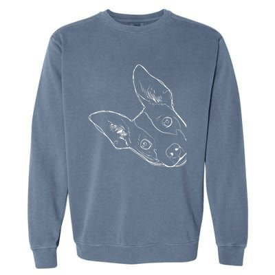 Funny Dog Rat Terrier Garment-Dyed Sweatshirt