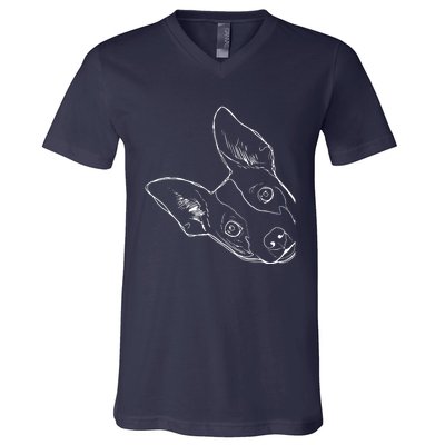 Funny Dog Rat Terrier V-Neck T-Shirt